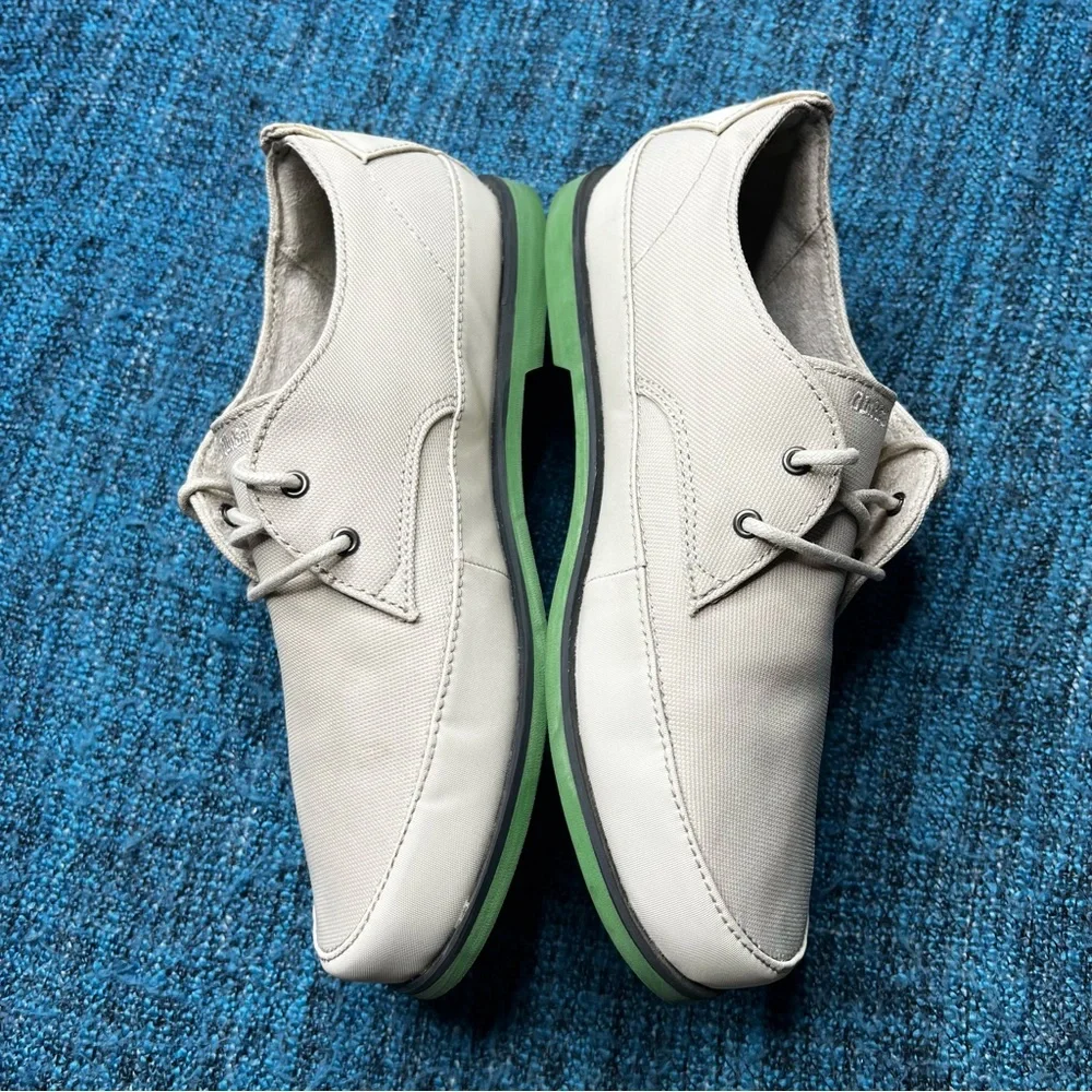 Olukai Honolulu Lace Mesh Casual Shoes in Cream and Green Mens 8.5 - Picture 5 of 9